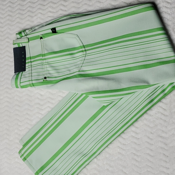 Vintage exte jeans, polyester high waist. Vertical striped pants! - Picture 1 of 7